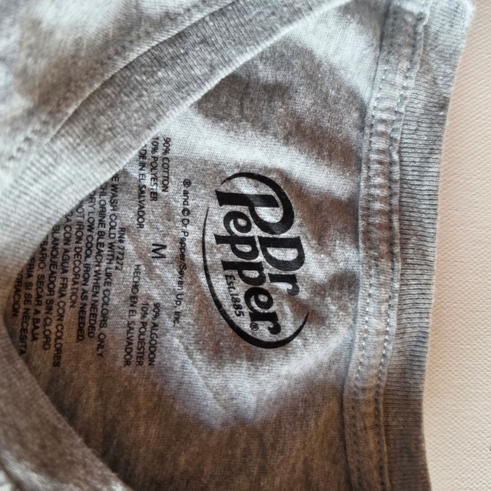 Dr Pepper Graphic T-Shirt Womens Medium Gray Heather Short Sleeve Crewneck Logo - Picture 3 of 6